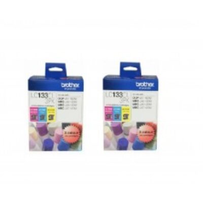 2 X BROTHER LC-133 COLOUR PACKS