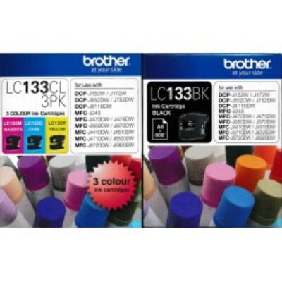 4 BROTHER LC-133 INK CARTRIDGES