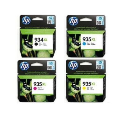 4 Pack HP 934XL + 935XL Genuine High Yield Inkjet Cartridges [1BK,1C,1M,1Y]