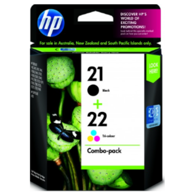HP 21 + 22 Genuine Ink Twin Pack – [1BK,1CL]