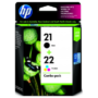 HP 21 + 22 Genuine Ink Twin Pack – [1BK,1CL]