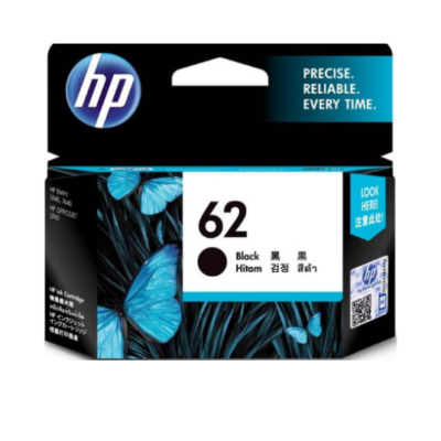 HP 62 Genuine Black Inkjet Cartridge – 200 Pages