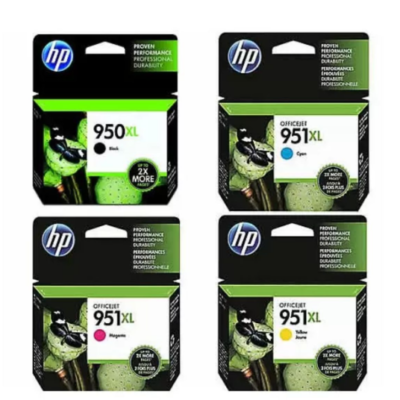 4 Pack HP 950XL + 951XL Genuine Inkjet Cartridges [1BK,1C,1M,1Y]