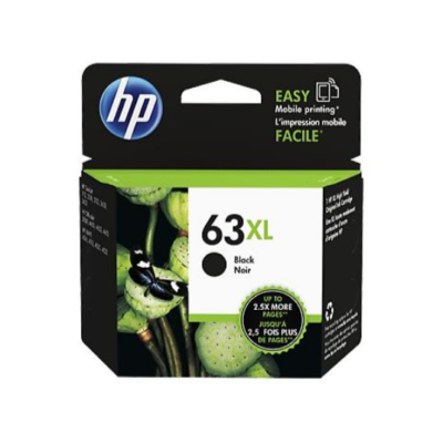 HP 63XL Genuine Black High Yield Inkjet Cartridge – 480 Pages