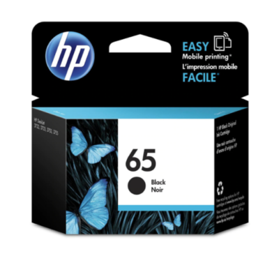 HP 65 Genuine Black Inkjet Cartridge – 120 Pages