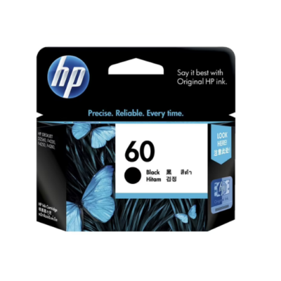 HP 60 Genuine Black Inkjet Cartridge – 200 Pages