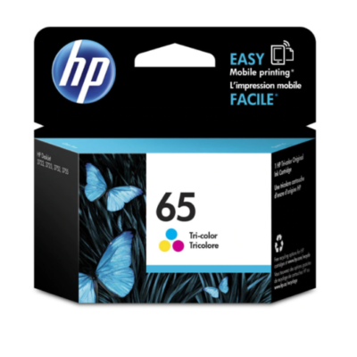 HP 65 Genuine [Tri Colour Pack] Inkjet Cartridge – 100 Pages