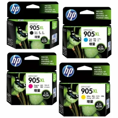 HP 905XL Genuine Ink Cartridge High-Yield Value Pack – 4 Inks