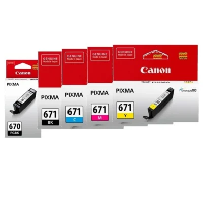 CANON PGI-670, CLI-671 GENUINE INKJET COMBO PACK [1BK,1PBK,1C,1M,1Y] INK CARTRIDGE | Fast Shipping Australia | INKCART EXPRESS