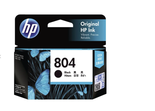 HP 804 Genuine Black Inkjet Cartridge – 200 Pages