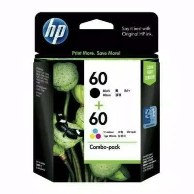 2 Pack HP 60 Genuine Inkjet Cartridge [1BK,1CL]
