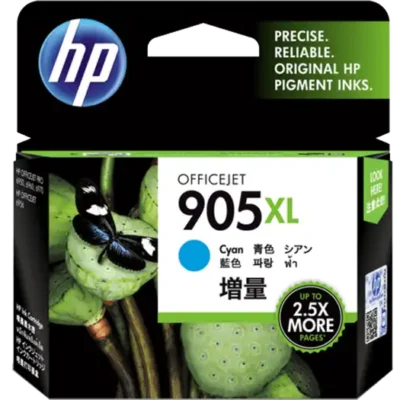 1 x HP 905XL Genuine Cyan Ink Cartridge T6M05AA – 825 Pages