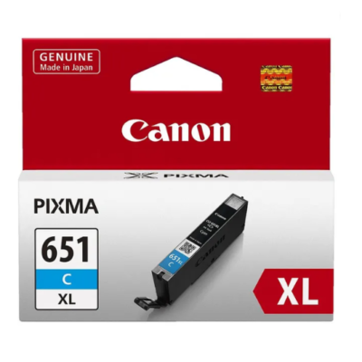 Canon CLI-651XLC Genuine Cyan High Yield Inkjet Cartridge