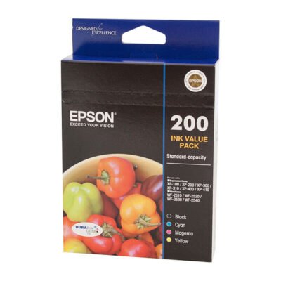 Epson 200 Genuine Inkjet Value Pack [1BK,1C,1M,1Y]
