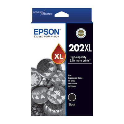 Epson 202XL Genuine Black High Capacity Ink Cartridge – 550 pages