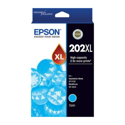 Epson 202XL Genuine Cyan High Yield Ink Cartridge – 470 pages