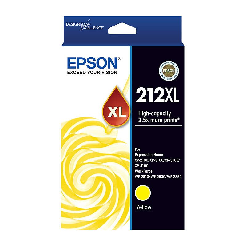 Epson 212XL Genuine Yellow High Capacity Ink Cartridge – 350 pages