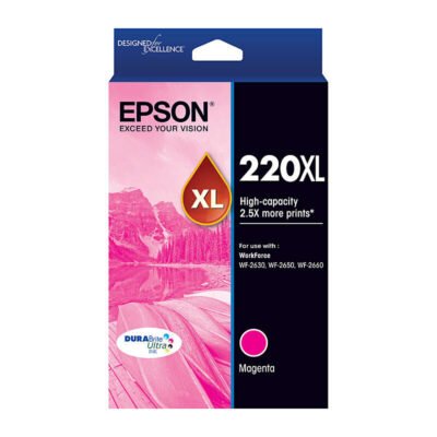 Epson 220XL Genuine Magenta High Yield Ink Cartridge – 450 pages