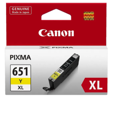 Canon CLI-651XLY Genuine Yellow High Yield Inkjet Cartridge