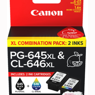 Canon PG-645XL + CL-646XL Genuine High Yield Ink Twin Pack [PG645XLCL646XLCP] [1BK, 1CL