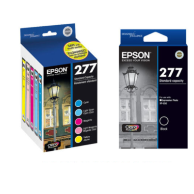 6 Pack Epson 277 Genuine Inkjet Cartridges [1BK,1C,1M,1Y,1LC,1LM]