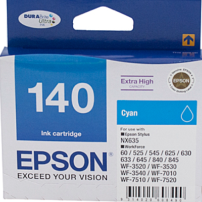 Epson 140 Genuine Cyan Extra High Yield Inkjet Cartridge – 755 pages
