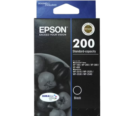 Epson 200 Genuine Black Inkjet Cartridge – 175 pages