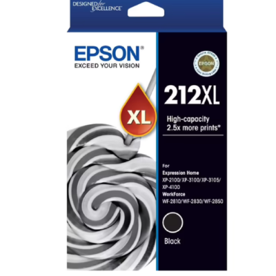 Epson 212XL Genuine Black High Capacity Ink Cartridge – 500 pages