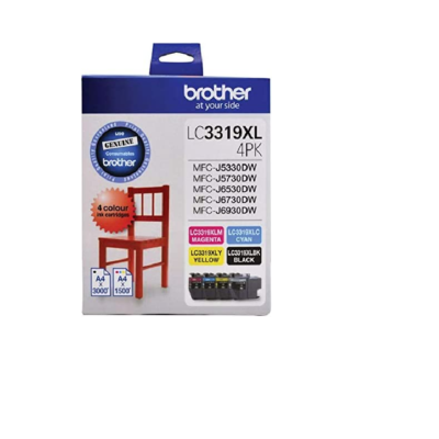 Brother LC-3319XL Genuine High Capacity Original 4-Ink Value Pack