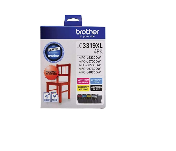Brother LC-3319XL Genuine High Capacity Original 4-Ink Value Pack