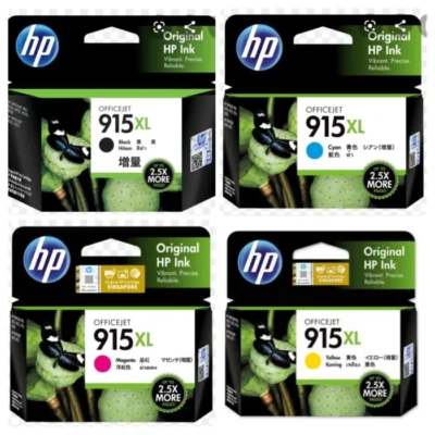 HP 915XL Genuine Value Pack Original 4-Ink High Yield Cartridges