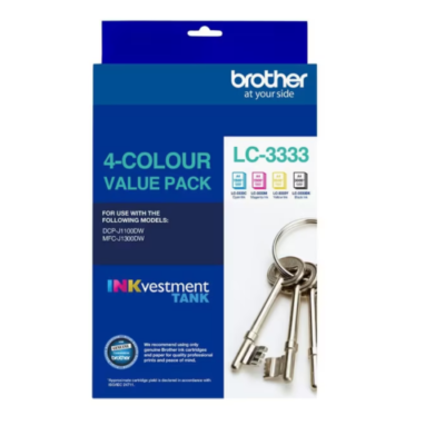 Brother LC-3333 Genuine 4-Ink Value Pack