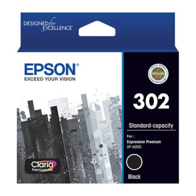 Epson 302 Genuine Black Ink Cartridge Original – 250 Pages