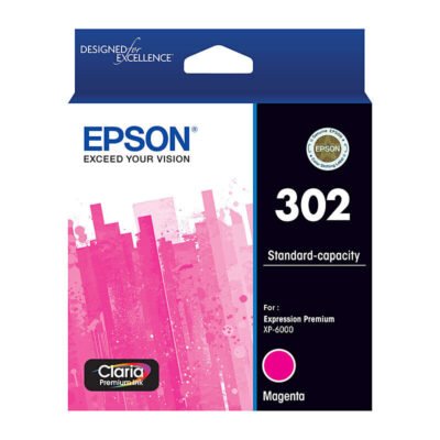 Epson 302 Genuine Magenta Ink Cartridge Original – 300 Pages
