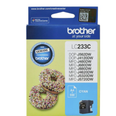 Brother LC-233 Cyan Genuine Ink Cartridge