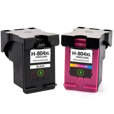 2 x Compatible HP 804XL High Yield Inkjet Cartridge T6N12AA + T6N11AA (1BK 1CL)