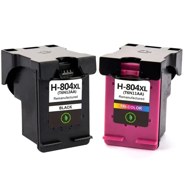2 x Compatible HP 804XL High Yield Inkjet Cartridge T6N12AA + T6N11AA (1BK 1CL)