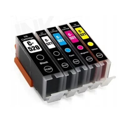 5 x Compatible Canon PGI-520 CLI-521 Ink Cartridge (1BK 1PBK 1C 1M 1Y)