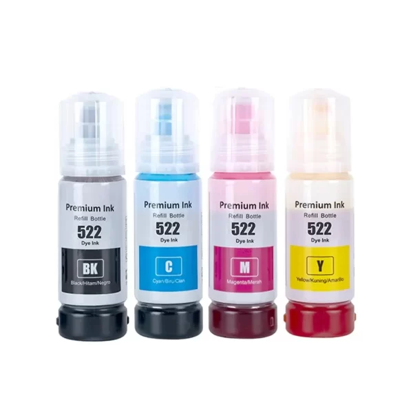 5 x Compatible Epson T522 EcoTank Ink Bottle C13T00M192 - C13T00M492 (2BK 1C 1M 1Y)