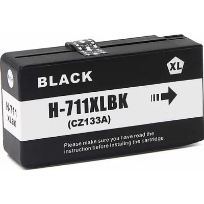 1 x Compatible HP 711XL Black Ink Cartridge CZ133A / 3WX01A