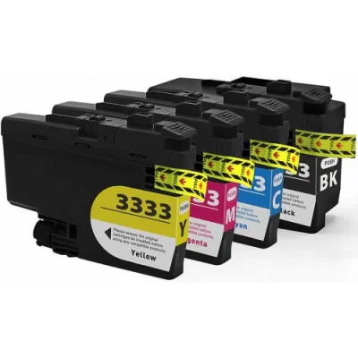 4 x Compatible Brother LC3333 High Yield Ink Cartridge LC-3333 [1BK 1C 1M 1Y]
