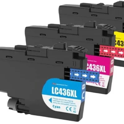 3 x Compatible Brother LC436XL Ink Cartridge LC-436XL (1C 1M 1Y)