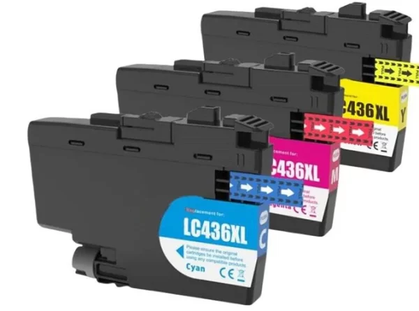 3 x Compatible Brother LC436XL Ink Cartridge LC-436XL (1C 1M 1Y)