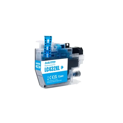 1 x Compatible Brother LC432XLC “Pigmented” Cyan Ink Cartridge LC-432XLC