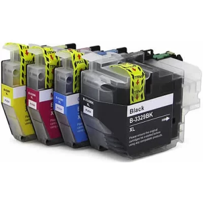 4 x Compatible Brother LC3329XL Ink Cartridge LC-3329XL (1BK 1C 1M 1Y)