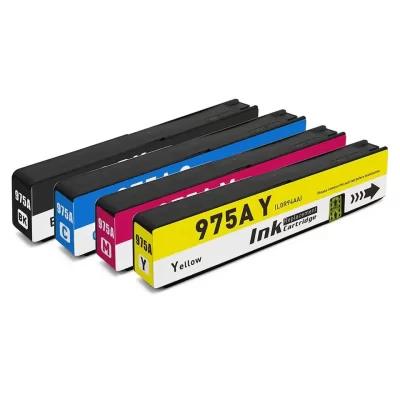 4 x HP 975A Compatible Ink Cartridge L0R88AA – L0R97AA (1BK 1C 1M 1Y)