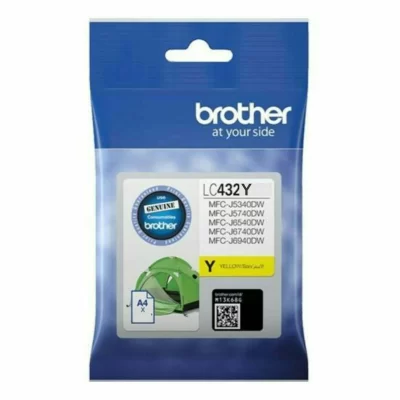 BROTHER LC-432 GENUINE YELLOW INK CARTRIDGE | Fast Shipping Australia | INKCART EXPRESS