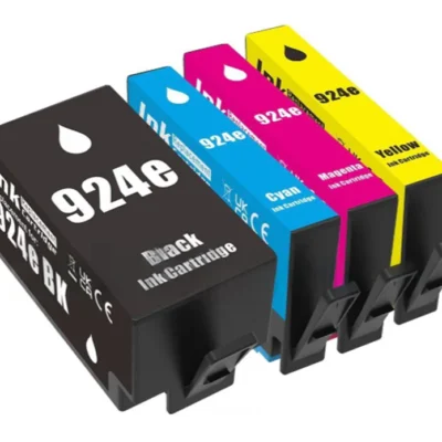 4 x Compatible HP 924e High Yield Ink Cartridge 4K0V0NA, 4K0V7NA – 4K0V9NA (1BK 1C 1M 1Y)