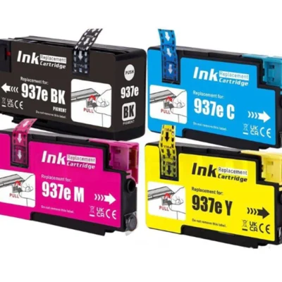 4 x Compatible HP 937e High Yield Ink Cartridge 4S6W6NA – 4S6W9NA (1BK 1C 1M 1Y)