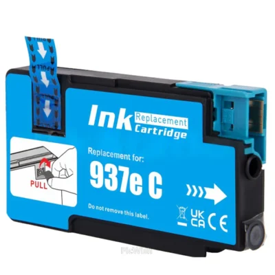 1 x Compatible HP 937e High Yield Ink Cartridge 4S6W6NA (1 Cyan)